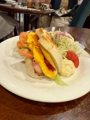 Hot egg sandwich at Maeda Coffee in Kyoto