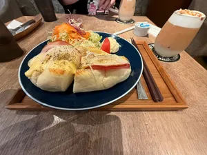 Panini sandwich at Maeda Coffee in Kyoto