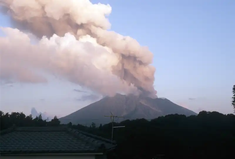 Sakurajima from our Yoshino house