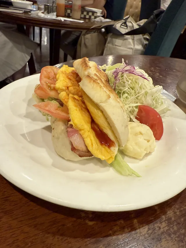 Hot egg sandwich at Maeda Coffee in Kyoto
