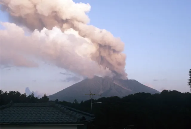 Sakurajima from our Yoshino house